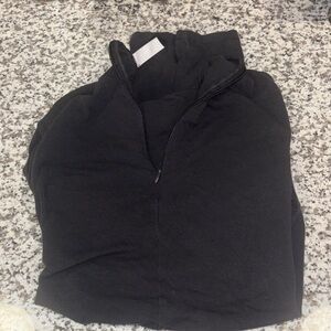 Black Half-Zip Pullover